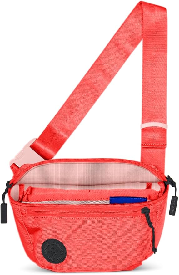 Baboon to the Moon Fanny Pack - Trendy, Compact, Water-Repellent Waist Bag in Multiple Colors and Sizes for Men and Women (Neon Punch, Full Size (3L))