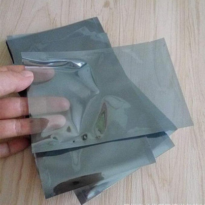APQ Pack of 500 Static Shielding Bags 10 x 18. Grey Electrostatic Bags 10x18. Open Ended Heat Sealable Bags. Transparent Material. Great for Electronical Sensitive Components.