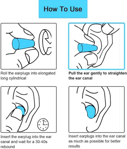 Quality Foam Earplugs - 200 Pairs Bulk Pack - Ideal Ear Plugs for Sleeping, Noise Cancelling, Snoring, Travel, Shooting, Study, Work, Construction, and Safety Hearing Protection - 32 dB NRR - Blue