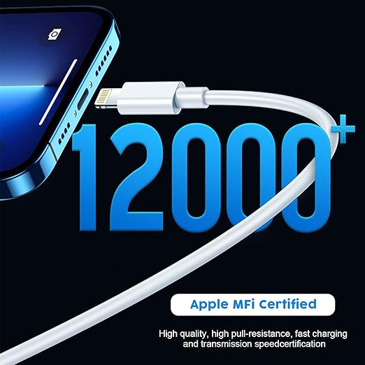 10FT iPhone Charger, iPhone 14 Fast Charging Block, Long 10Feet Fast Apple Charger USB C to Lightning Cable & 3Pack Type C Wall Charger Block for iPhone 14/14 Pro Max/14 Plus/13/13 Mini/12/11/X/XR/SE