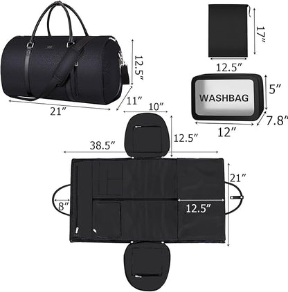 Garment Bag for Travel Convertible Carry On Garment Bag Large Travel Duffel Bags for Women 2 in 1 Hanging Suitcase Suit Travel Bags for Women & Men 3pcs Set