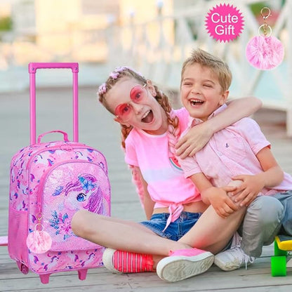 KLFVB Kids Luggage for Boys Girls, Cute Rolling Wheels Suitcase for Toddler, Children Travel Carry on Suitcase