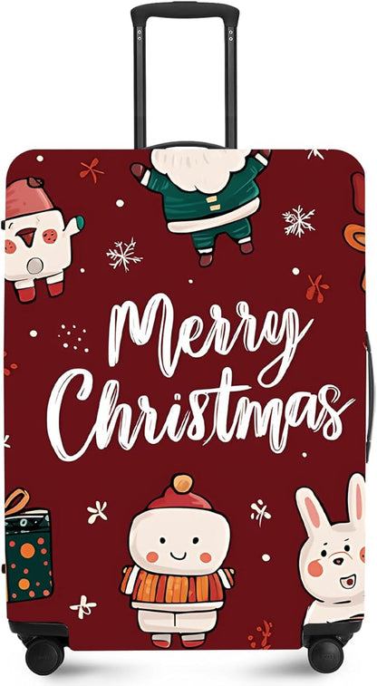 ANNA QUEEN Merry Chrismas Travel Luggage Cover Suitcase Protector Suitcase Cover Anti-Scratch,Stretchable Luggage Travel Bag Cover Washable