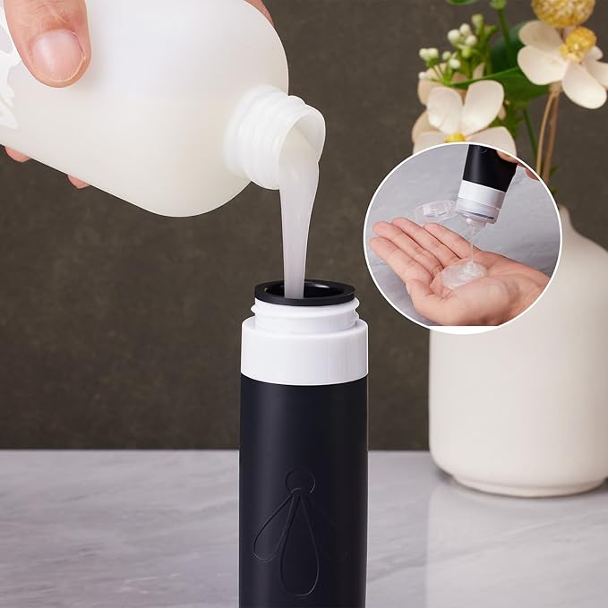 INSFIT Silicone Travel Bottles Set, 6 Pack Travel Size Toiletries, Leakproof Travel Bottles for Toiletries, Travel Accessories for Women, Airplane Travel Essentials, Travel Containers for Toiletries