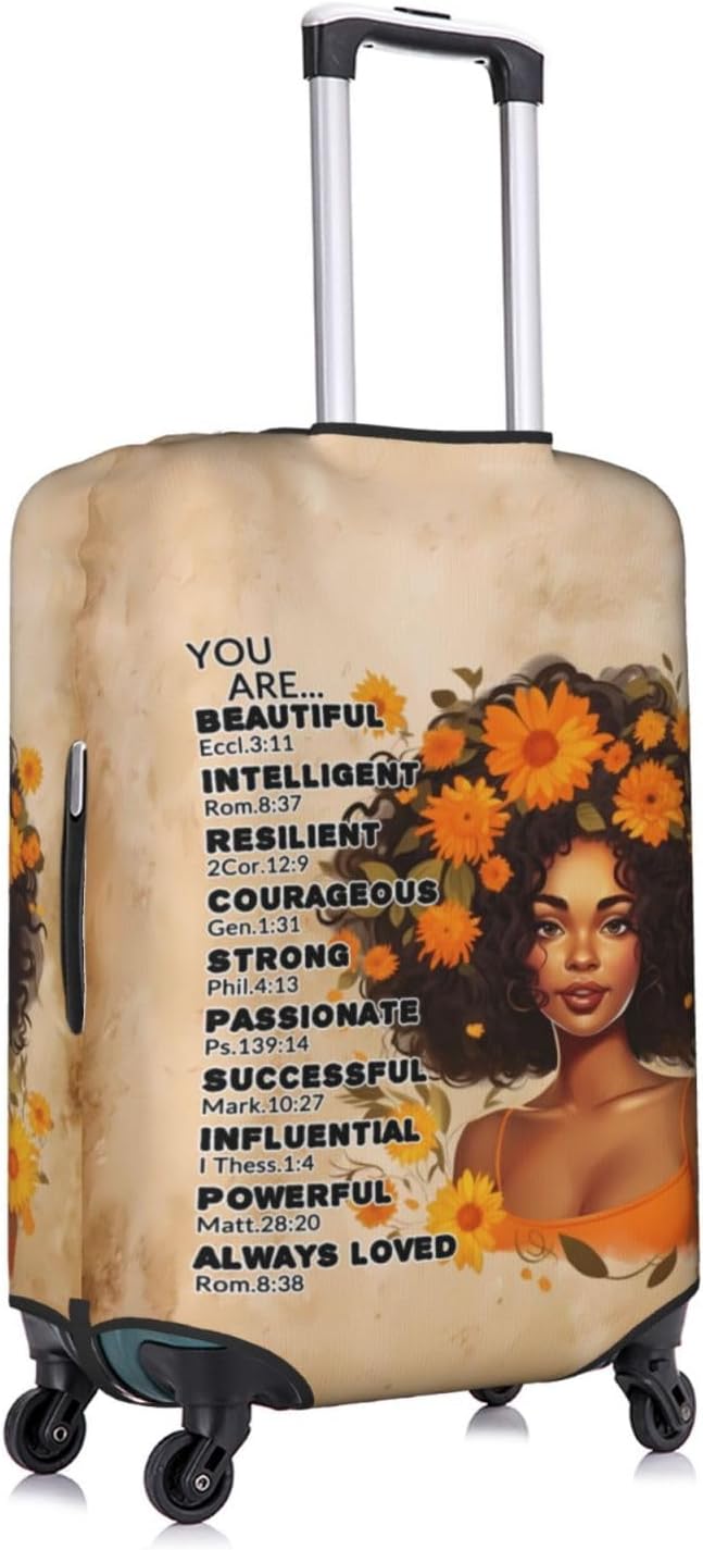 Suitcase covers for luggage tsa approved luggage cover for Suitcase Washable Suitcase Protector Anti-scratch Suitcase cover Medium African American Woman