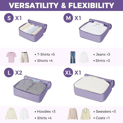 BAGAIL 9 Set Packing Cubes Luggage Packing Organizers for Travel Accessories