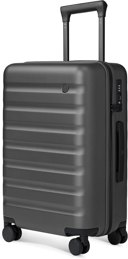 NINETYGO Carry On Luggage 22x14x9 Airline Approved, 20 Inch Luggage with Smooth Spinner Wheels, Lightweight, Hard Shell PC Suitcase Carry-On, Travel Luggage, TSA Approved (Grey, Rhine Basic2.0)