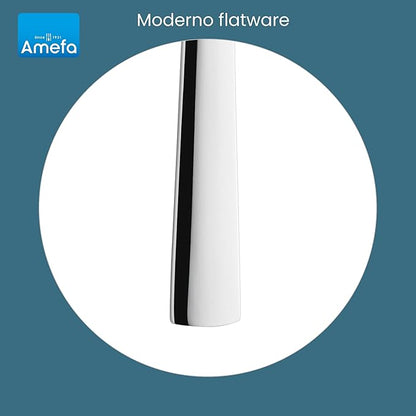 Amefa Moderno 45-Piece Flatware, Set for 8 – Stainless Steel Silverware, High-Gloss Mirror Finish, Rust-Resistant Cutlery with Dinner Forks, Knives, Spoons, Salad Forks & Teaspoons for Home Dining