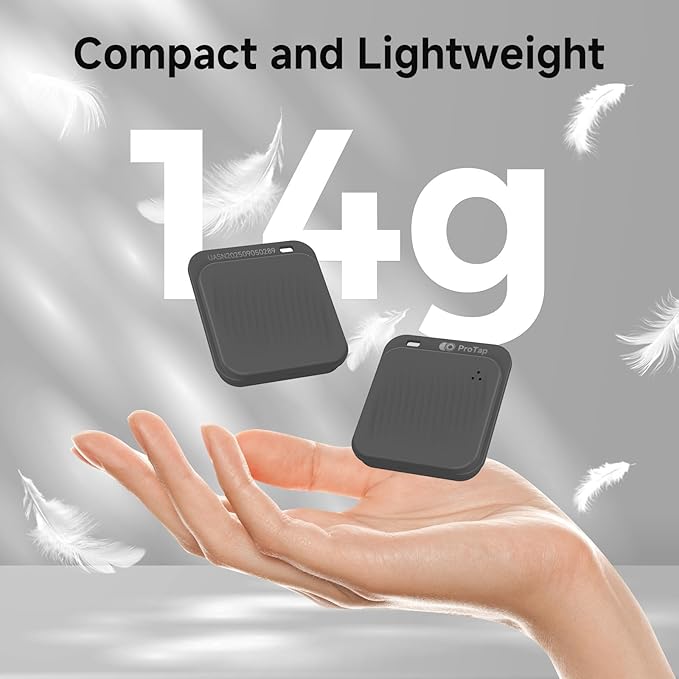 4 Pack Air Tracker Tags (iOS Only), Bluetooth Tracker for Apple Find My App, Replaceable Battery, Item Finders and Locator Smart Tag for Keys, Bags, Luggage, Wallet- Dark Gray