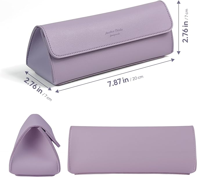 carrotez Stylish PU Leather Makeup Bag: Versatile Travel Toiletry Bag & Cosmetic Pouch, Small Makeup Organizer for Purse Essentials - Ideal Makeup Brush Holder & Sunglasses Case for Women - Violet