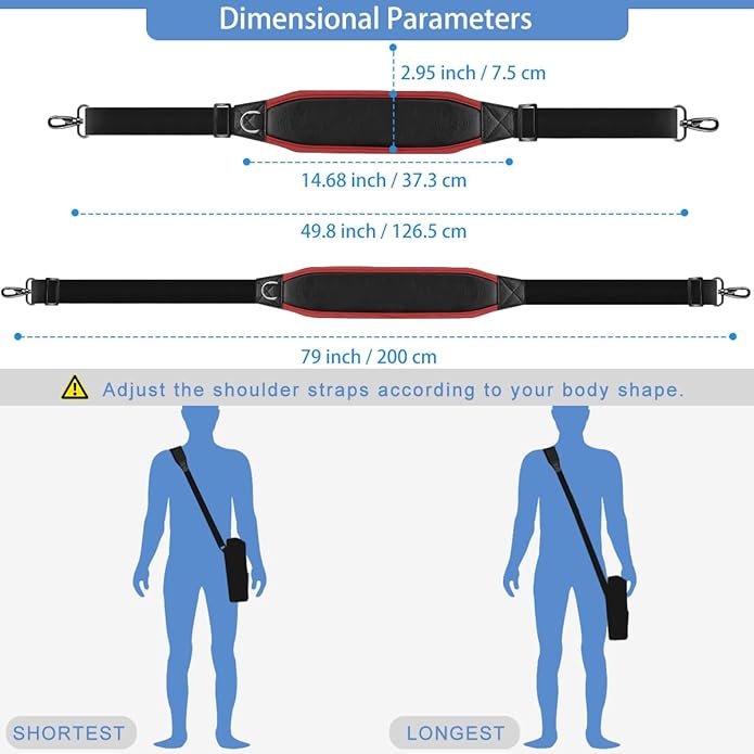 Shoulder Strap 79" Universal Handbag Strap with Ultra-thick Fixed Padded and Dual Balanced Adjustable Buckles Crossbody Strap