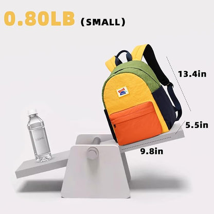 willikiva Kids Backpack for School Boys Girls Teens Toddler Backpack Waterproof Kindergarten Preschool Elementary Bookbag Children Travel Bag(Yellow Orange,Medium)