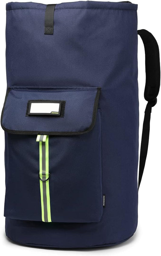 laundry bag backpack,extra-large heavy duty laundry bags,laundry backpack for college students,drawstring closure (Dark blue laundry bag backpack)