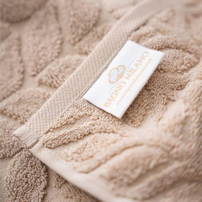 Turkish Cotton Ultra-Soft Plush Absorbent Quick Dry Bathroom Towel Set, Made in Turkey (Sand Beige, 4 Pcs Hand Towel Set)