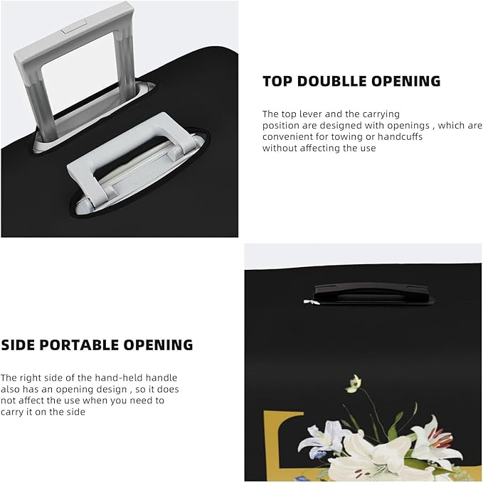 Decorative T Suitcase Protectors Elastic Washable Luggage Covers With Concealed Zippers For 18-32 Inch Luggage (Size Xl: Fits 29-32 Inch)