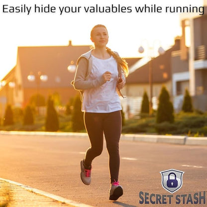 Security Money Belt with Hidden Money Pocket - Nylon Tactical Belt for Men & Women with Nonmetallic Buckle - Security Money Belt for Valuables, Cash, Passport - Cashsafe Anti-Theft Wallet, Large