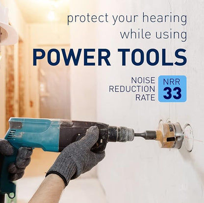 Flents Protechs Foam Ear Plugs for Work, Loud Noise, Heavy Machinery, Construction, Studying & Traveling, NRR 33, Green, Made in The USA, 100 Pair