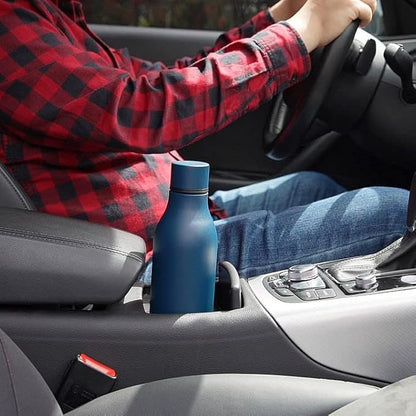 BJPKPK Insulated Water Bottles, 18 oz Stainless Steel Metal Water Bottle with Strap, BPA Free Leak Proof Jugs, Mugs, Flasks, Reusable Thermal Flasks for Sports & Travel, Purple