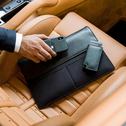 Ekster - Parliament Pop Up Wallet for Men - RFID Blocking Metal Card Holder Wallet with Push Button and Card Ejection - Minimalist Leather Tactical Daily Carry Parliament - Easy Access, Juniper Green