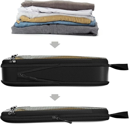 4pc Medium Compression Packing Cubes for Travel - Luggage Packing Organizers - Travel Packing Cubes for Suitcases