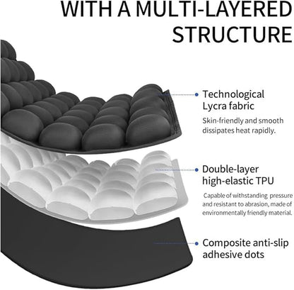 Travel Cushion Airplane Seat,Portable Inflatable Seat Cushion for Long Flights, Car Seat, Office Chairs, and Wheelchair (42 Air Bag with Air Pump and Storage Bag)
