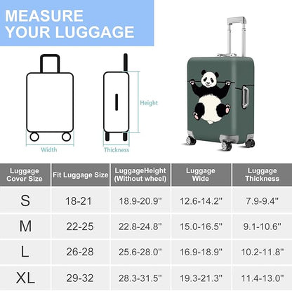 ANNA QUEEN Travel Luggage Cover Suitcase Protector Suitcase Cover Anti-Scratch,Stretchable Bag Cover Washable Durable Polyester with Elastic Hem with Zipper Closure