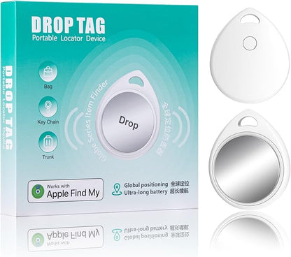 Air Tracker Tags 2-Pack, Smart Bluetooth Tracker Work with Apple Find My (iOS Only) IP65 Waterproof, Keys Finder, Item Locator, Tracker Tag for Luggage Tags, Keys, Bags, Pet