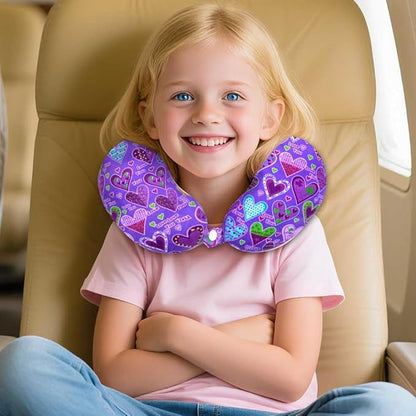 AGSDON 5 Piece Kids Luggage Set for Girls, Cute Rolling Wheels Suitcase for Toddler, Children Travel Carry on Suitcase -Love