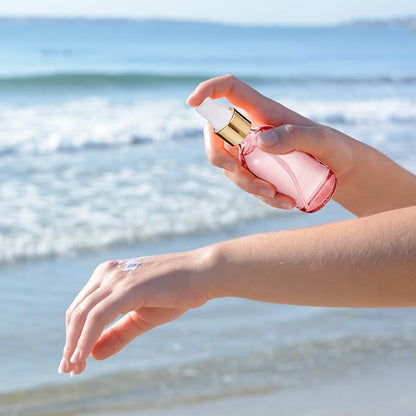 Roshtia 30 Pcs 2 oz/ 60 ml Clear Glass Spray Bottle Refillable Perfume Atomizer Clear Decorative Empty Bottles with Fine Mist Sprayer Pump for Face Body Travel