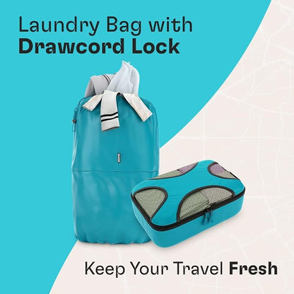 Shacke 6 Set Packing Cubes for Travel - Compression Packing Bags/Travel Organizer - Luggage Organizer Bags for Traveling - Travel Essentials for Women - Cruise Must Haves Packing List