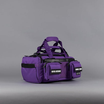 WOLFpak 20L Mini Duffle Bag for Gym & Travel | Waterproof Carry-On Weekender Bag with Shoe Compartment, Hard Bottom, and Tactical Molle System (Wolfsbane)