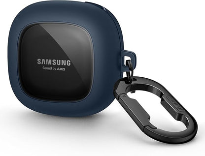 SURITCH Protective Case for Samsung Galaxy Buds FE(2023)/Buds 2 Pro(2022)/Buds 2(2021)/Buds Pro(2021)Buds Live(2020), Shockproof Sturdy Earbuds Cover for Charging Case with Heavy-Duty Carabiner, Blue