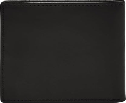 Fossil Men's Derrick RFID-Blocking Leather Bifold Wallet with Flip ID Window for Men