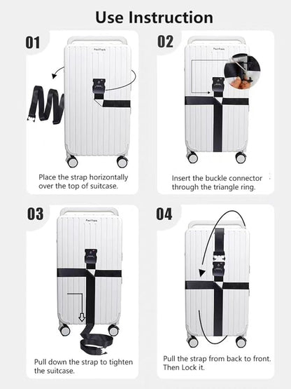 Travel Luggage Strap Adjustable Suitcase Packing Belt with TSA Combination Lock