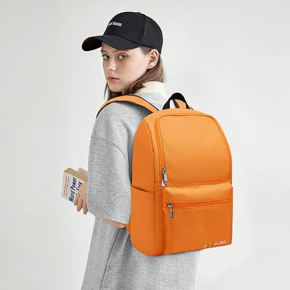 OMOUBOI Casual Daypacks Superbreak Backpack 14 inch Laptop Backpack for Women & Men Fits Tourism Business (Orange)