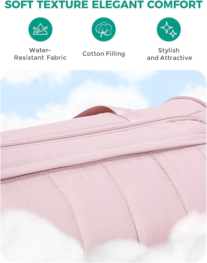 WANDF Convertible Garment Bags for Travel with Wet Pocket Carry on Garment Duffle Bag 2 in 1 Puffy Hanging Clothes Travel Bags with Shoe Compartment for Airplanes Business Weekend Gym Wedding (Pink)