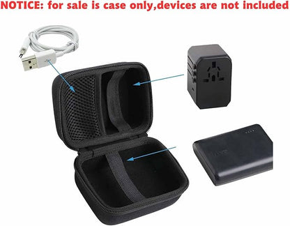 Travel Charging Accessories Storage Kit - Hard Protective Case Fits Power Bank, Power Adapter & Data Cables(Case Only)