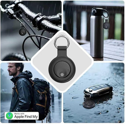 Air Tracker Tags-4 Pack, Smart Bluetooth5.3 Tracker, Item Finder Work with Apple Find My, Trakcer Tag Locator for Keys, Luggage, Backpack, Suitcase,120dB Sound,Waterproof Protective(4Black)