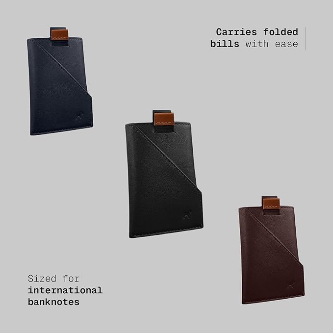 The Frenchie Co. - Speed Cardholder - Minimalist Front Pocket Wallet - Quick-Access Ultra-Slim RFID Blocking - Full-Grain Italian Leather, Holds up to 6 Cards