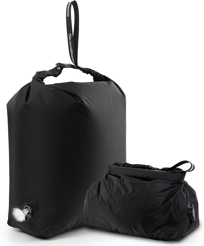 Travel Laundry Bag, Vacuum Compression Dirty Clothes Travel Bag Waterproof Wet Dry Bags Large Capacity Space Saver Bags Reusable Camp Clothes Organizer for Sports Dorm Laundromat (1 Pcs) (Black, L)