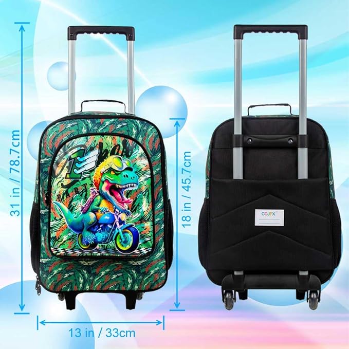 KLFVB Kids Luggage for Boys Girls, Cute Rolling Wheels Suitcase for Toddler, Children Travel Carry on Suitcase