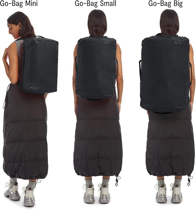 Baboon to the Moon Go-Bag Mini 32L – Detachable Straps, Small Duffle Bag for Travel, Gym Bag for Women, Mens Travel Bag, Duffel Bags for Traveling, Travel Duffel Bags for Women (Black)