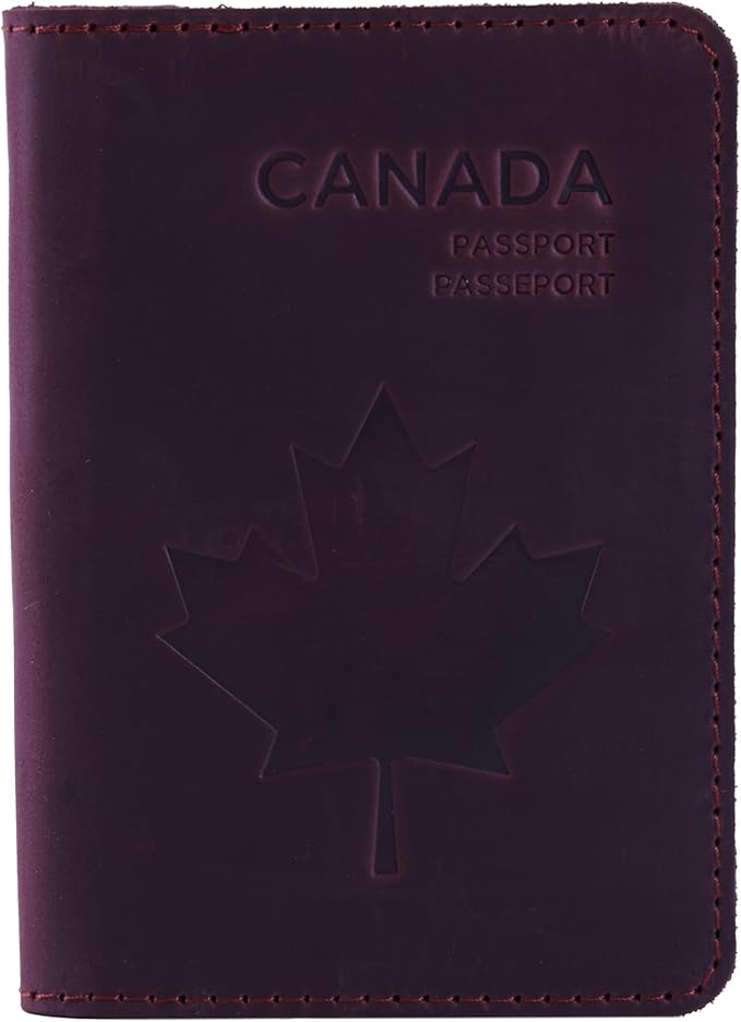 INCARNE Leather Passport Holder for Travel - Passport Case - Passport Wallet for Men - Passport Cover for Women Sleeve Protector - Travel Essentials Vacation Luggage Travel Gifts - Vintage Burgundy