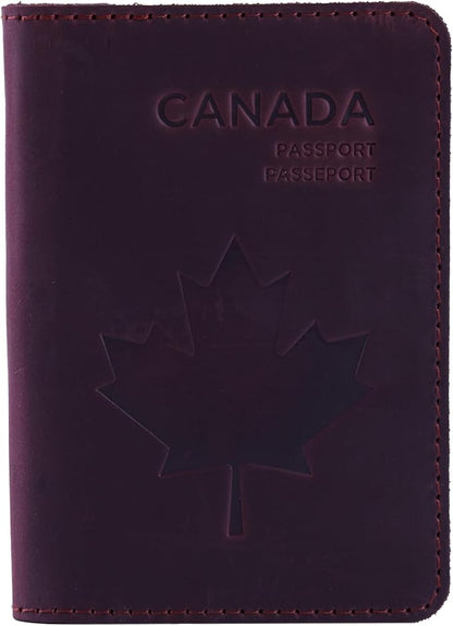 INCARNE Leather Passport Holder for Travel - Passport Case - Passport Wallet for Men - Passport Cover for Women Sleeve Protector - Travel Essentials Vacation Luggage Travel Gifts - Vintage Burgundy