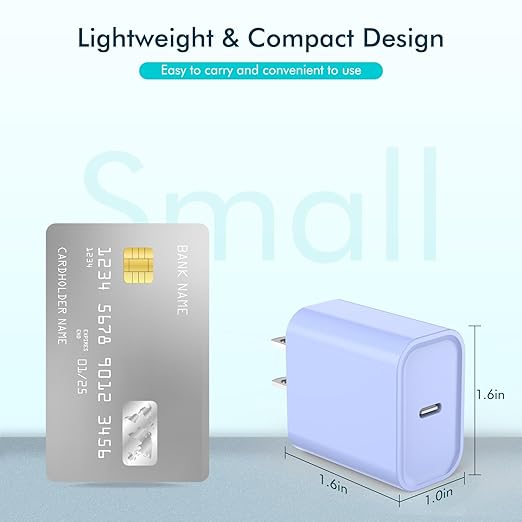 Apple iPhone 17 16 15 Charger Fast Charging [Apple MFi Certified]3Pack 20W USB Type C Charging Block with Long 6 FT Fast Charging Cable for iPhone 17/17 Air/16Pro/Pro Max,iPhone 15/15 ProMax/Plus/iPad