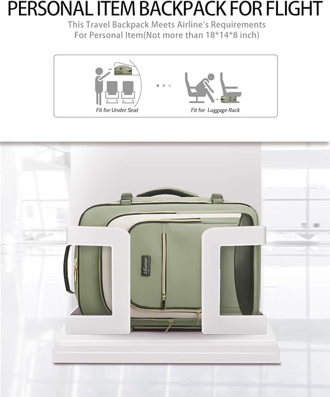 40L Travel Backpack for Women, Carry On Bag Flight Approved, Waterproof Backpacks with 3 Packing Cubes, Weekender Personal Item Backpack for Airplane Travel Essentials, TSA Approved