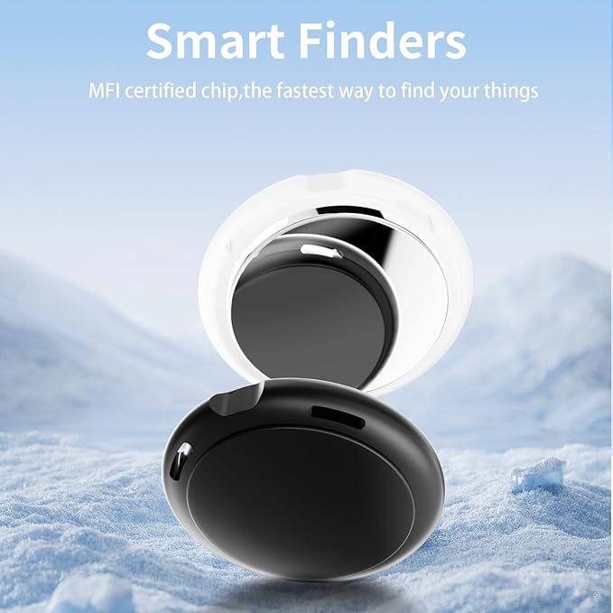 Tracker Tags 4 Pack [Apple MFi Certified] Pair with Apple Find My(iOS Only) Air Smart Bluetoot Tracking Tags Key Item Finder Locator Waterproof Worldwide Tracker for Pets Wallet Backpack Dogs Luggage