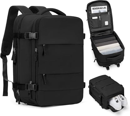 Casual Backpack Traveling Backpack, A-black, Expandable, Modern