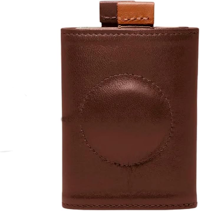 The Frenchie Co. - AirTag Speed Wallet Mini - Ultra-slim RFID blocking card holder with AirTag pocket - Minimalist front pocket wallet - Full-grain Italian leather