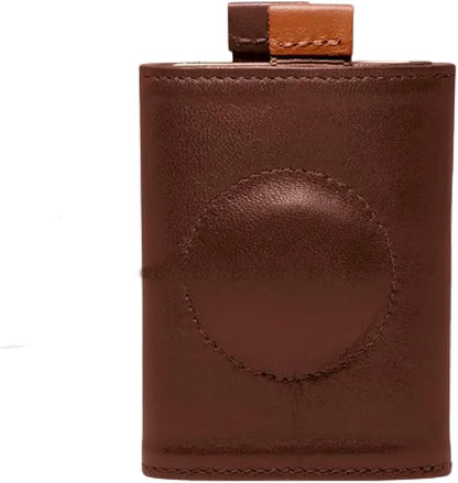 The Frenchie Co. - AirTag Speed Wallet Mini - Ultra-slim RFID blocking card holder with AirTag pocket - Minimalist front pocket wallet - Full-grain Italian leather